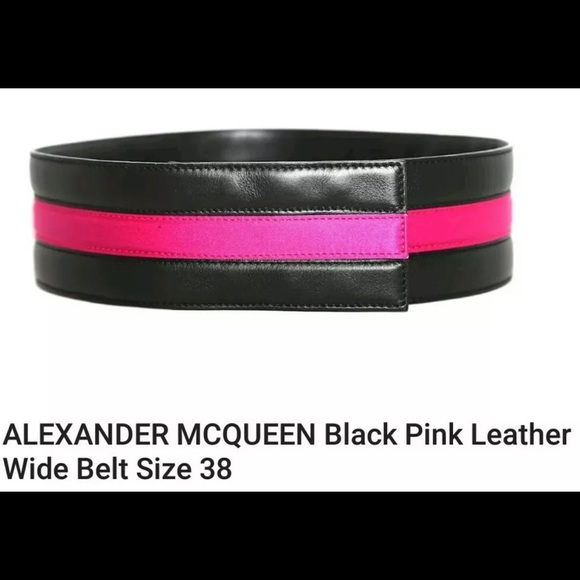 Alexander McQueen pink and black belt main image 6